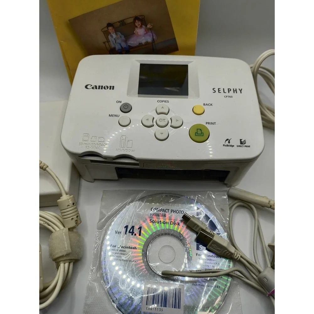Canon Selphy CP760 Compact Photo Printer –NIB–4x6 Photo Prints- BOX DAMAGE WORKS